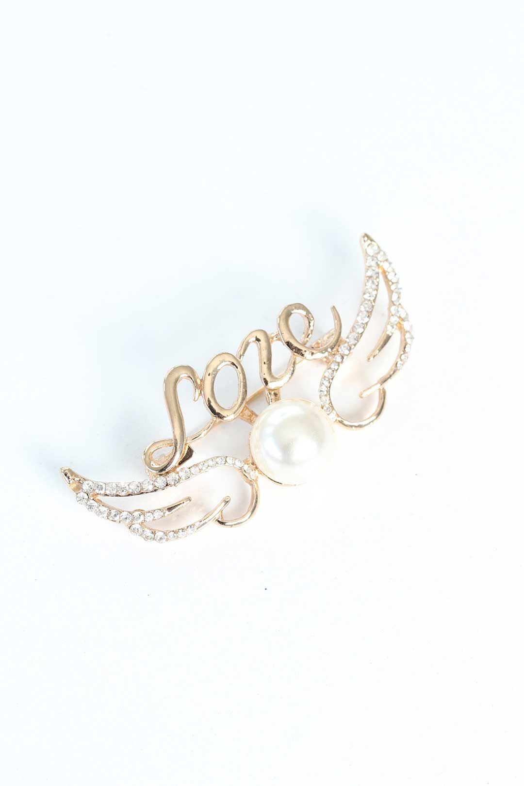 Zirkon Taşlı Metal Broş - TJ-BRS285