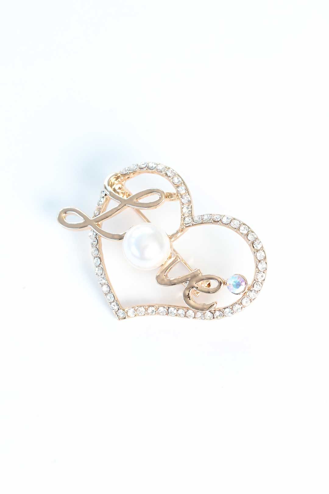 Zirkon Taşlı Metal Broş - TJ-BRS293