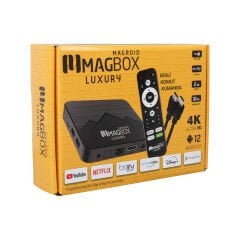 MAGBOX MAGROID LUXURY 32 GB HDD 2 GB RAM BLUETOOTH 5G SES KOMUT KUMANDALI ANDROID TV BOX (4944)