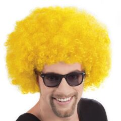 Sarı Renk Kıvırcık Afro Bonus Peruk (4944)