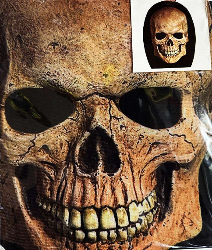 Yüze Yapışan Kafaya Tam Geçmeli Streç Kafatası İskelet Maske Bez Maske Model 15