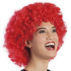 Kırmızı Renk Kıvırcık Afro Bonus Peruk (4944)