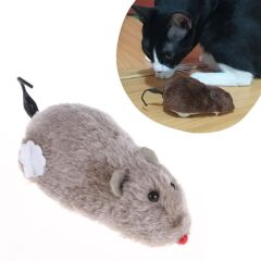 Kurmalı Kedi Eğitim Oyuncağı Tüylü Peluş Fare Yakalama İnteraktif Sevimli Eğlenceli Oyuncak (4944)