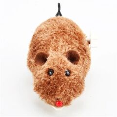 Kurmalı Kedi Eğitim Oyuncağı Tüylü Peluş Fare Yakalama İnteraktif Sevimli Eğlenceli Oyuncak (4944)