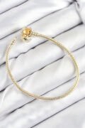 Pirinç Charm Topcuk Model Gold Renk Kadın Bileklik - TJ-BB7807