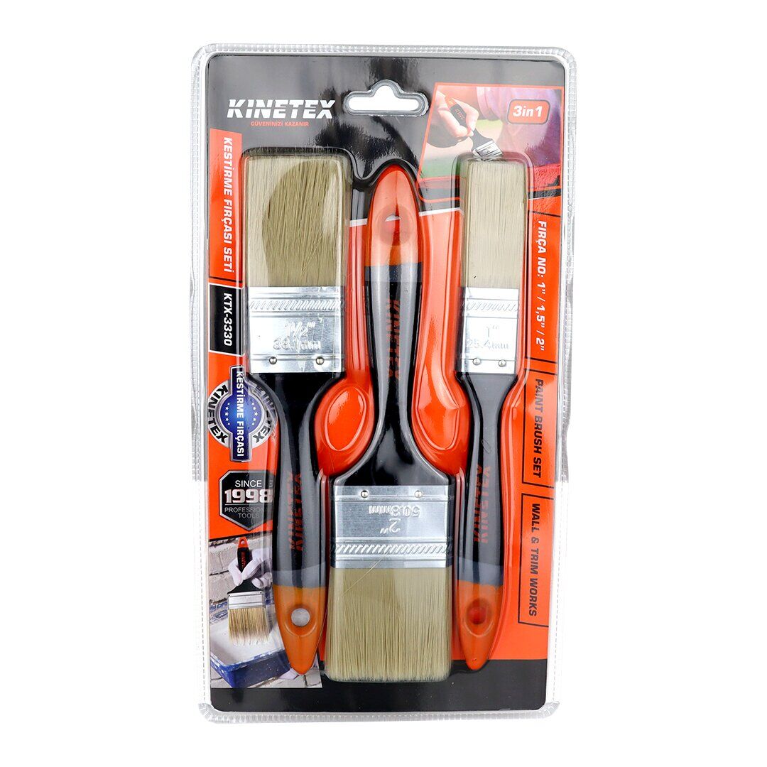 3 PCS - NO:1 İNÇ / 1.5 İNÇ / 2 İNÇ  KESTİRME FIRÇA SET (4944)