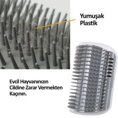 Pratik Kedi Tüyü Kaşıma Ve Tarama Aparatı Duvara Monte Kaşıma Aleti (4944)