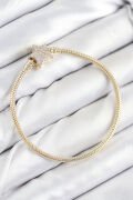Pirinç Charm Zirkon Taşlı Yıldız Model Gold Renk Kadın Bileklik - TJ-BB7810