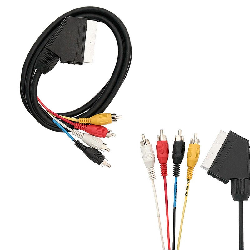 SCART 4 RCA 1.2 METRE 8MM KABLO (4944)