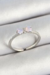 Pirinç Fiyonk Figürlü Zirkon Taşlı Gold Renk Ayarlanabilir Kadın Yüzük - TJ-BYK3773