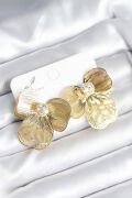 Çiçek Model Gold Renk Pirinç Kadın Küpe - TJ-BKP11293