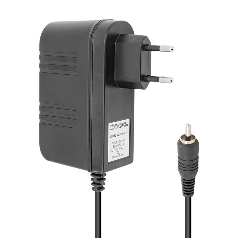 16 VOLT - 2.5 AMPER PRİZ TİPİ TOS FİŞLİ RCA SANTRAL ADAPTÖRÜ (4944)