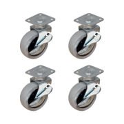 Furç Tablalı Bilyalı Teker (Frenli) - 20x50 - Gri HKS177 - 4 Adet