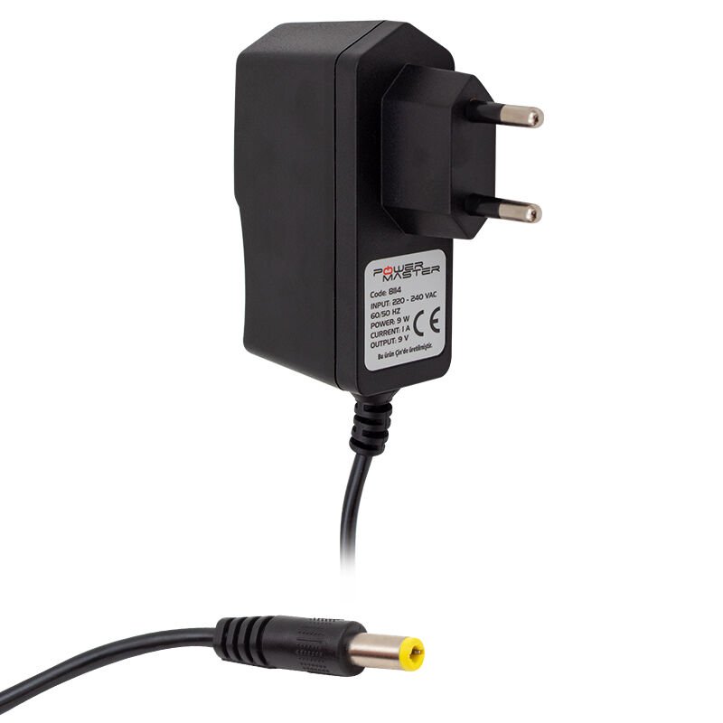 9 VOLT - 1 AMPER 5.5*2.5 UÇLU PRİZ TİPİ ADAPTÖR (4944)