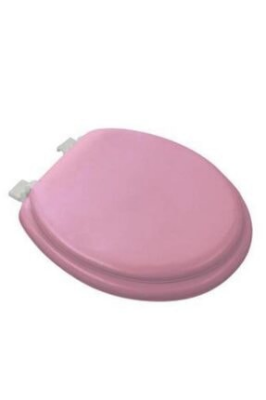 PEMBE YUMUŞAK KLOZET KAPAK BÜYÜK PUF 42x41 cm (4944)