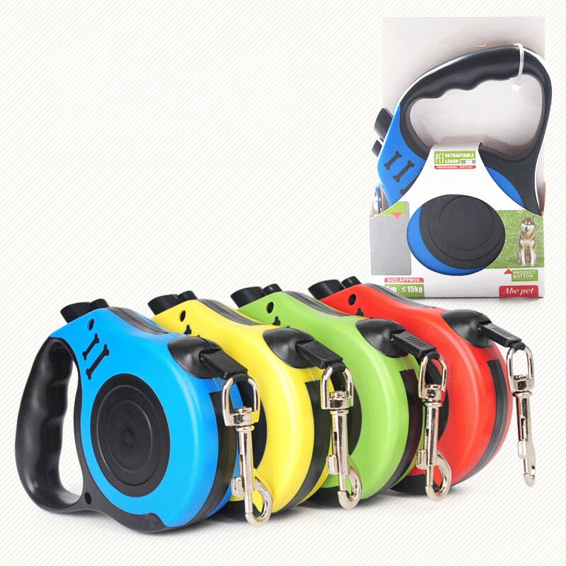 Otomatik  Makaralı Kedi Tasması / Köpek Tasması 5 Metre - 15 KG - Mavi (4944)