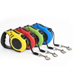 Otomatik  Makaralı Kedi Tasması / Köpek Tasması 5 Metre - 15 KG - Mavi (4944)