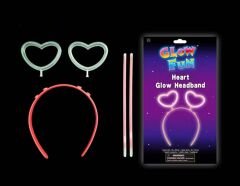 Glow Stick Karanlıkta Yanan Fosforlu Kalp Taç 12 Adet (4944)