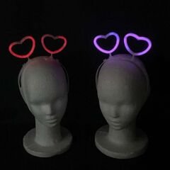 Glow Stick Karanlıkta Yanan Fosforlu Kalp Taç 12 Adet (4944)