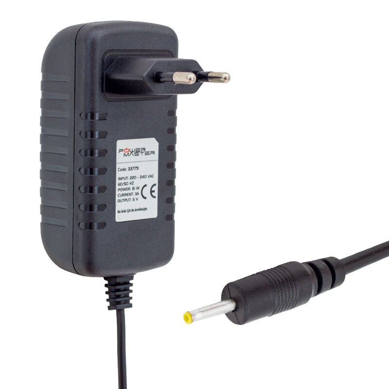 5 VOLT - 3 AMPER PLASTİK KASA PRİZ TİPİ ADAPTÖR 2.5*0.7 (4944)