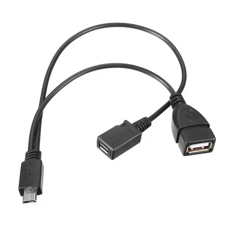 USB DİŞİ MİCRO USB ERKEK-DİŞİ Y 20 CM OTG KABLO (4944)